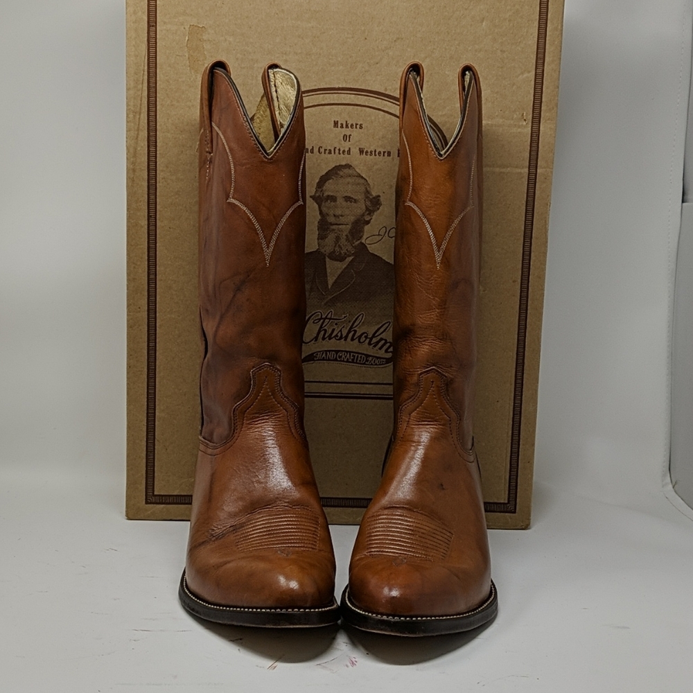 🇺🇲 J Chisholm cowboy boots size 10D